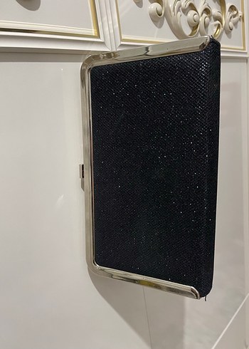 Beden siyah Renk Zincir Detaylı Siyah Vintage Kadın Portföy Çanta