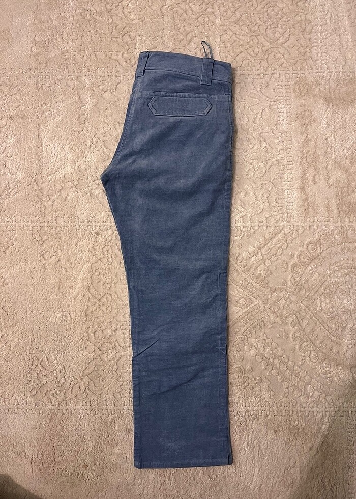 Mango mavi kadife pantolon 36 - Görsel 2