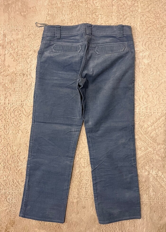 Mango mavi kadife pantolon 36 - Görsel 4