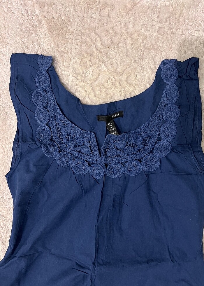 H&M lacivert S elbise - Görsel 2
