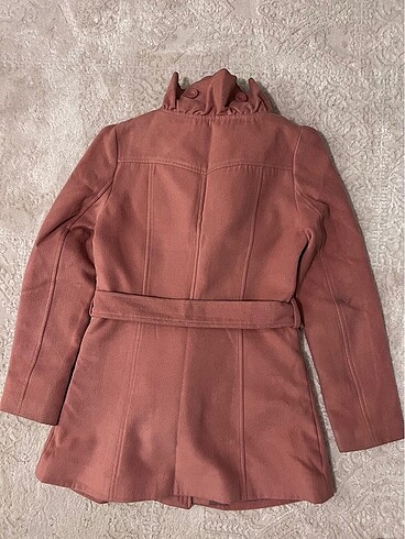 Koton 34 pembe kaşe mont - Görsel 7