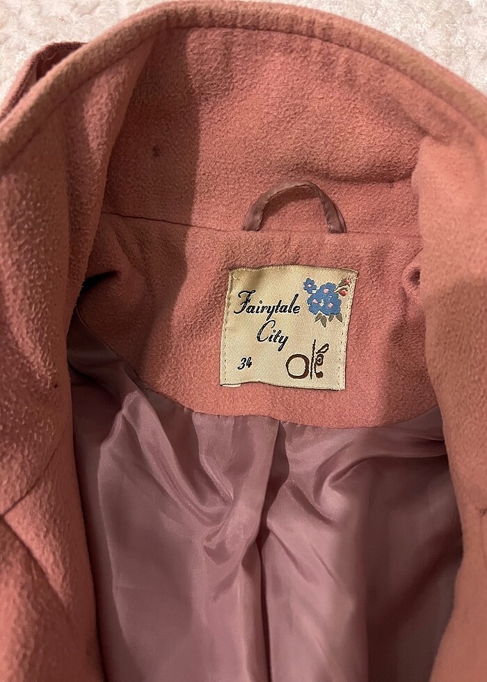 Koton 34 pembe kaşe mont - Görsel 2