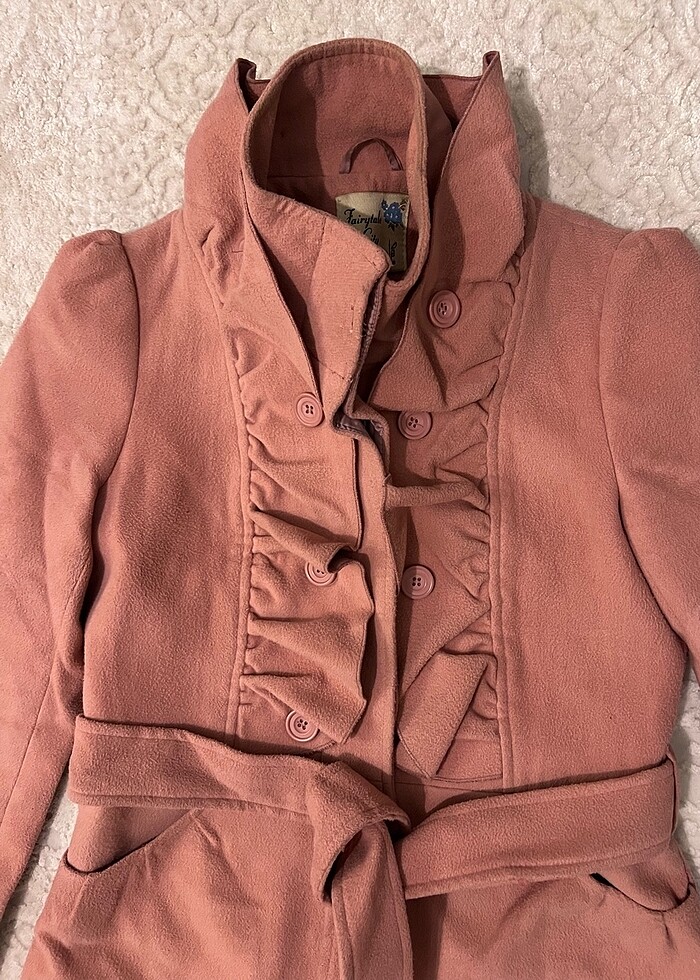 Koton 34 pembe kaşe mont - Görsel 4