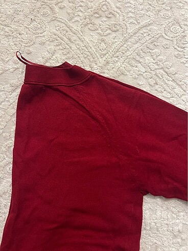 Zara M Bordo hırka - Görsel 7