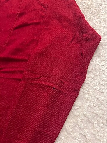 Zara M Bordo hırka - Görsel 6