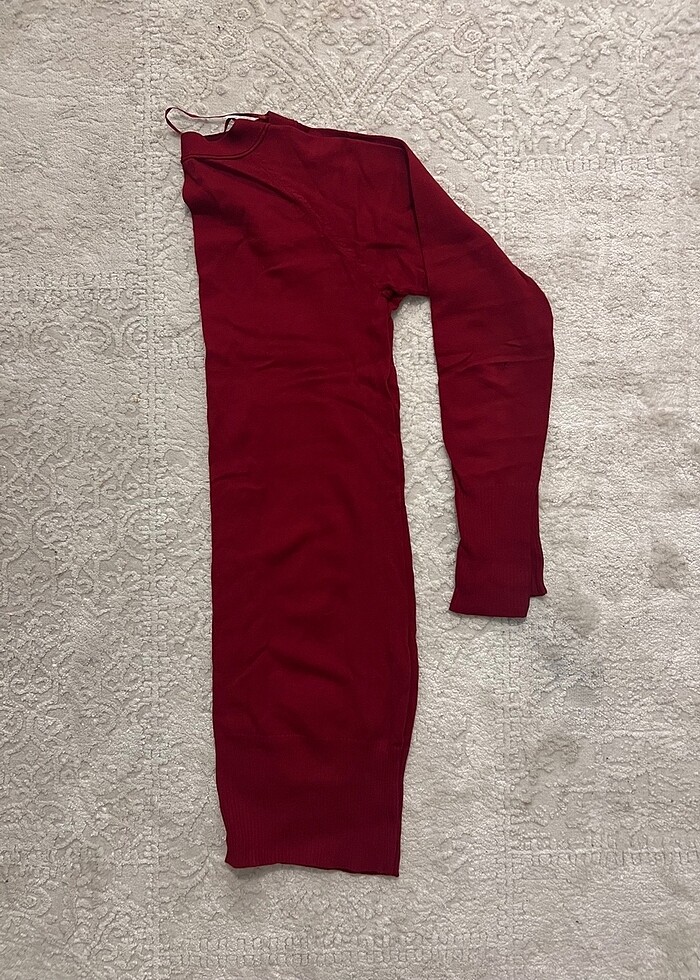 Zara M Bordo hırka - Görsel 3