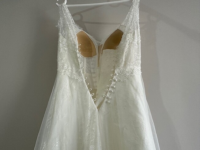 Fransız Dantel Nevin Şeker Gelinlik - Görsel 9