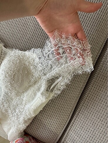 Fransız Dantel Nevin Şeker Gelinlik - Görsel 7