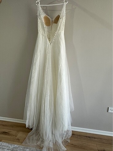 Fransız Dantel Nevin Şeker Gelinlik - Görsel 5