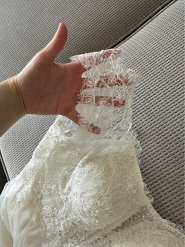Fransız Dantel Nevin Şeker Gelinlik - Görsel 8