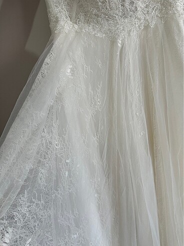 Fransız Dantel Nevin Şeker Gelinlik - Görsel 15