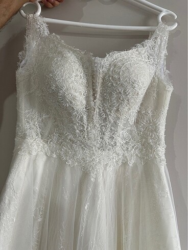 Fransız Dantel Nevin Şeker Gelinlik - Görsel 16