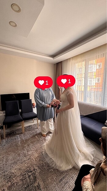 Fransız Dantel Nevin Şeker Gelinlik - Görsel 17