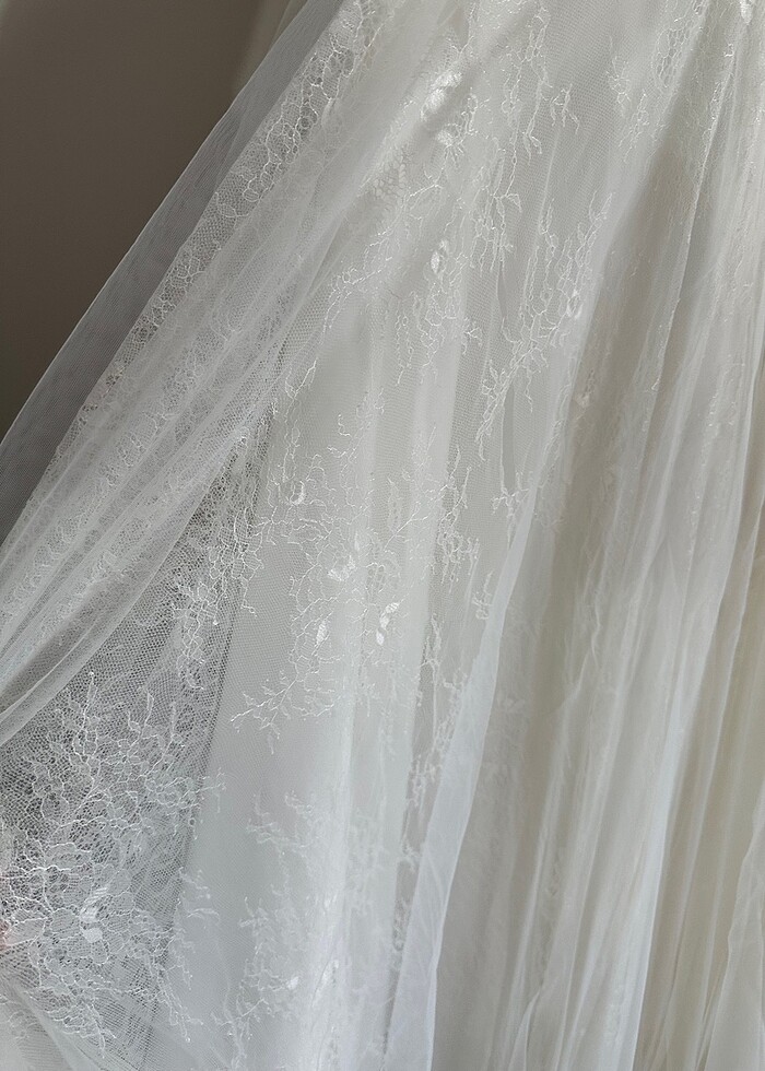 Fransız Dantel Nevin Şeker Gelinlik - Görsel 3