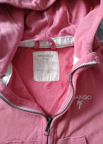 24-36 Ay Beden Kız Çocuk Pembe Fermuarlı Kapüşonlu Sweatshirt