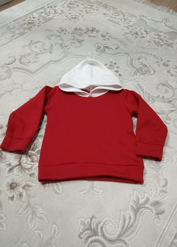 Kapüşonlu Kırmızı Erkek Çocuk Sweatshirt