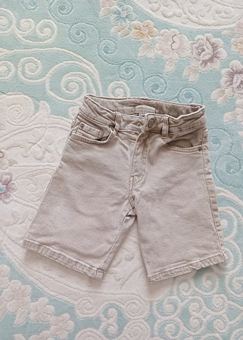 Zara Bej Erkek Denim Şort, Rahat Kesim