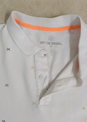 Gri Desenli Beyaz Erkek Polo Tişört - Görsel 4