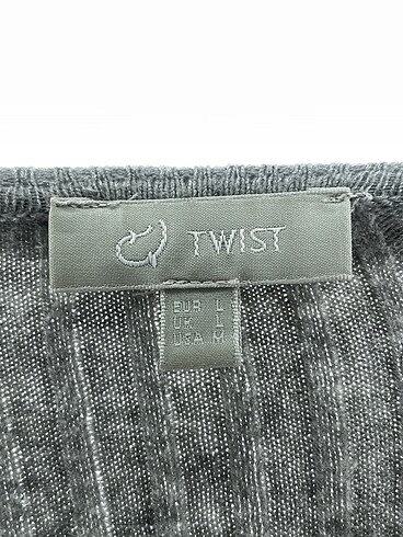 l Beden gri Renk Twist Kazak / Triko %70 İndirimli.