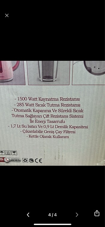  Beden pembe Renk Elektirikli çay makinesi