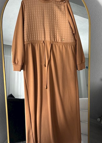 Kadın Kahverengi Uzun Piliseli Elbise - Görsel 2