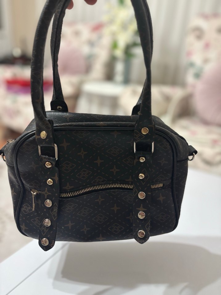 Kahverengi Deri Tokalı Kadın Çanta - Görsel 2