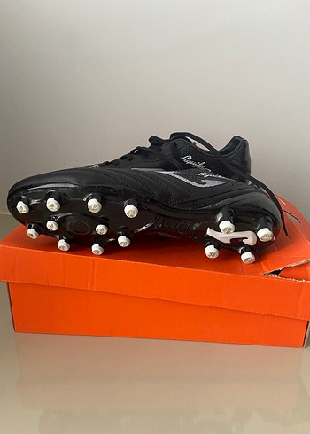 Siyah Erkek Futbol Ayakkabısı Bağcıklı - Görsel 5