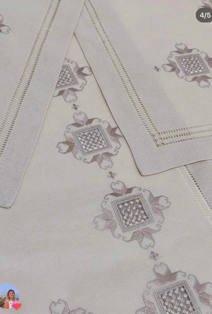 Açık kahve hardangez Nakışlı Klasik salon takımı - Görsel 4