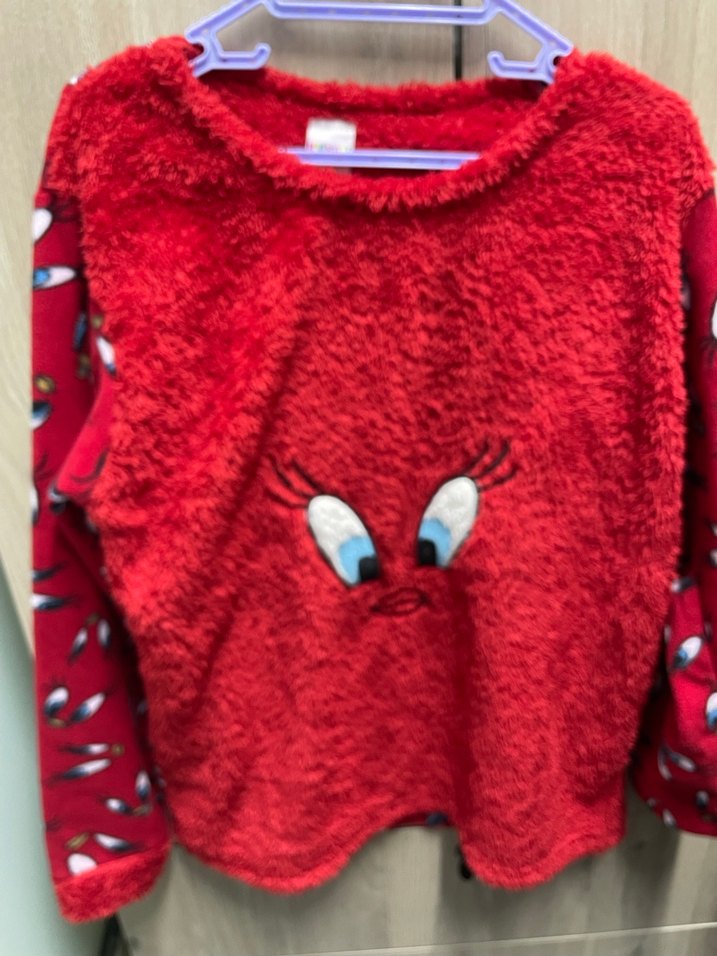 %100 pamuk Kız Çocuk Peluş  Pijama Takımı - Görsel 3