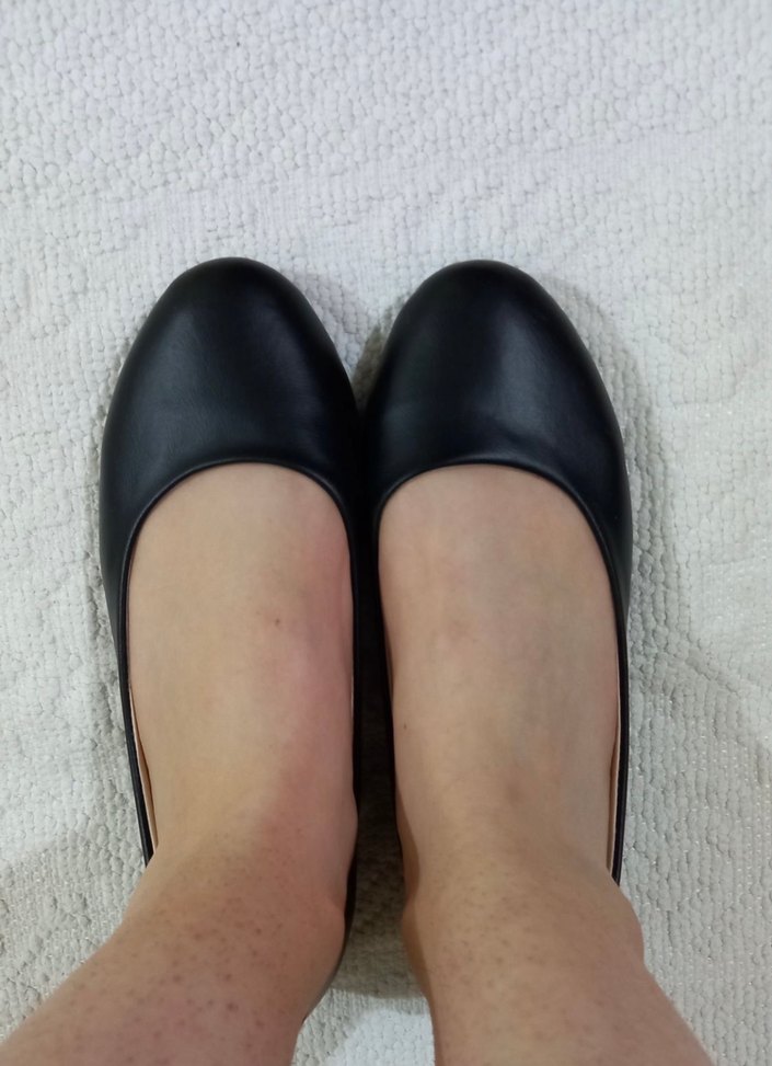 Hakiki deri ortopedik Siyah Kadın Babet - Görsel 2