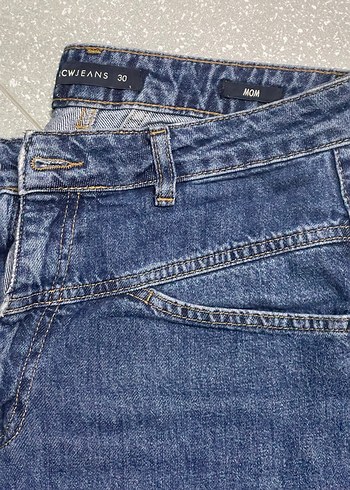 Lacivert Kadın Midi Boy Denim Jean - Görsel 4