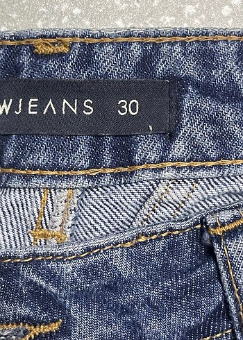 Lacivert Kadın Midi Boy Denim Jean - Görsel 2