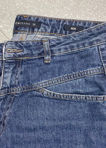 Lacivert Kadın Midi Boy Denim Jean - Görsel 3