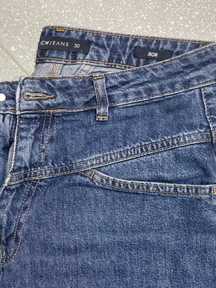 Lacivert Kadın Midi Boy Denim Jean - Görsel 4