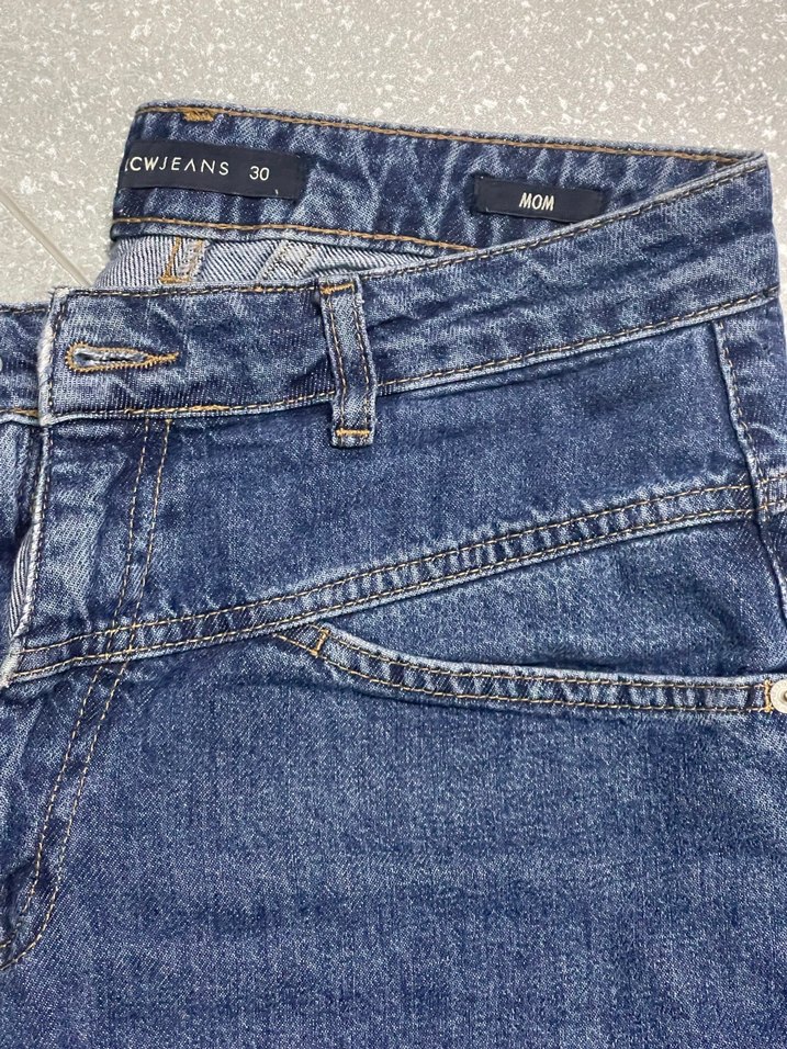 Lacivert Kadın Midi Boy Denim Jean - Görsel 3