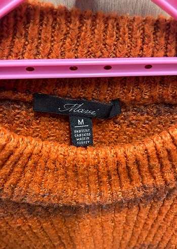 Renkli Bağlama Desenli Kadın Triko Kazak - Görsel 3