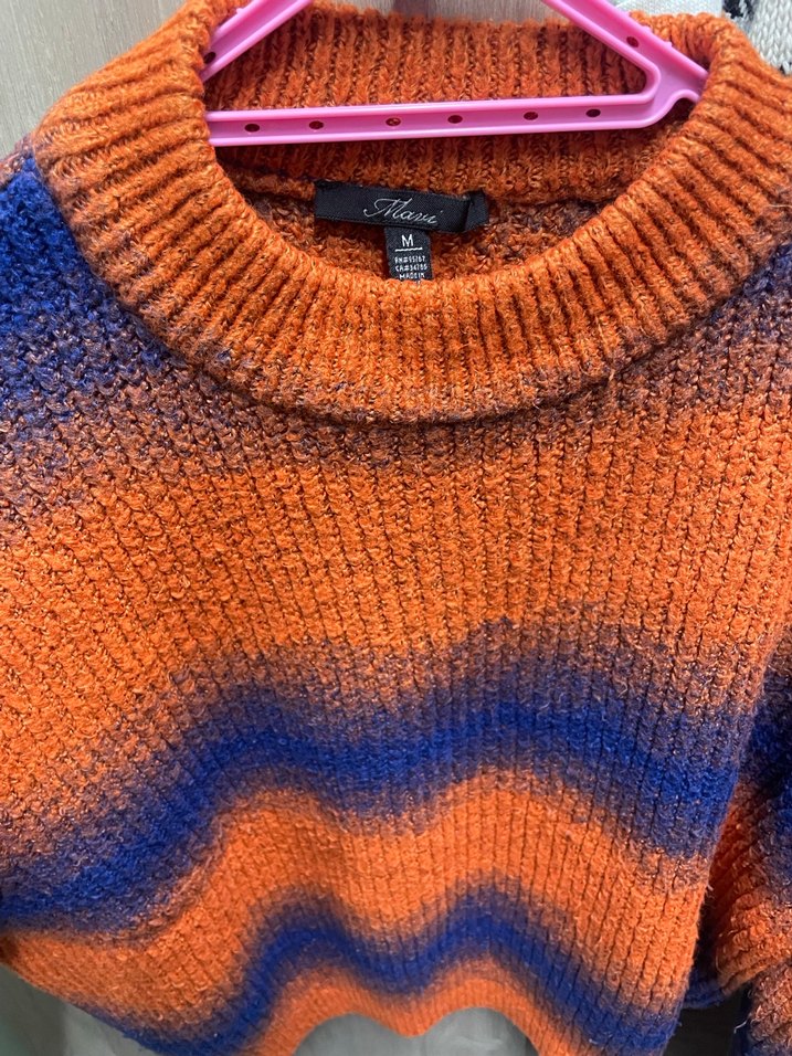 Renkli Bağlama Desenli Kadın Triko Kazak - Görsel 4