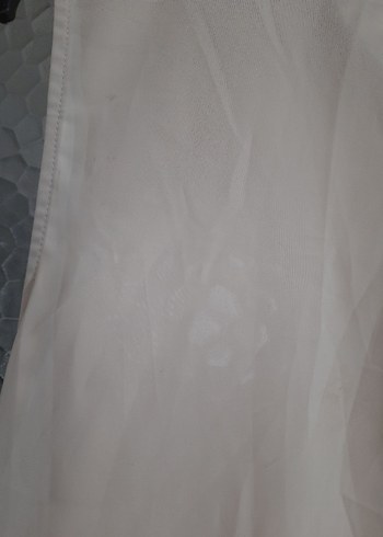 Bej Kolsuz Düğmeli Keten veya Akışkan kumasli Gömlek - Görsel 3