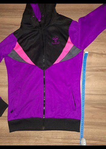 Mor Kapüşonlu Fermuarlı Kadın Ceket - Görsel 4