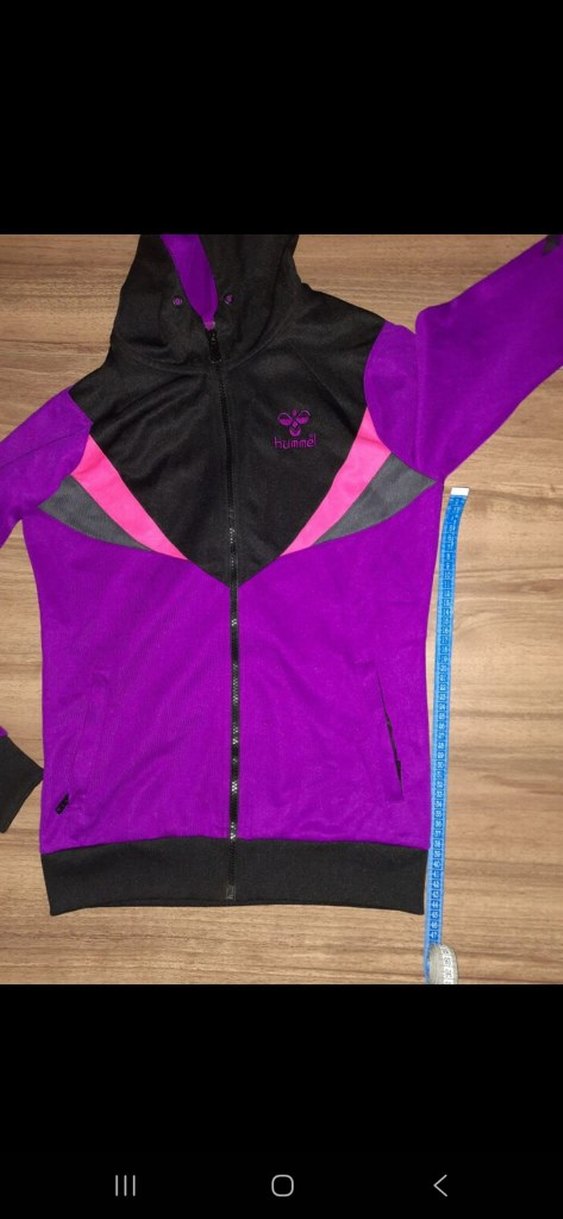 Mor Kapüşonlu Fermuarlı Kadın Ceket - Görsel 4