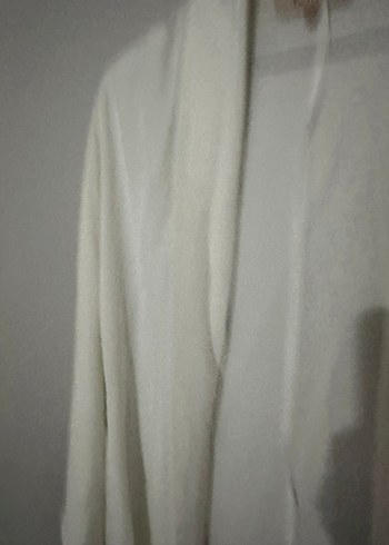 Beyaz Uzun Kollu Kadın Kap Dışlık - Görsel 3