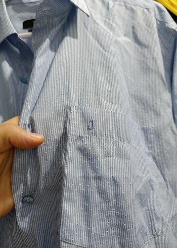 Mavi Uzun Kollu Regular Fit Erkek Gömlek - Görsel 5