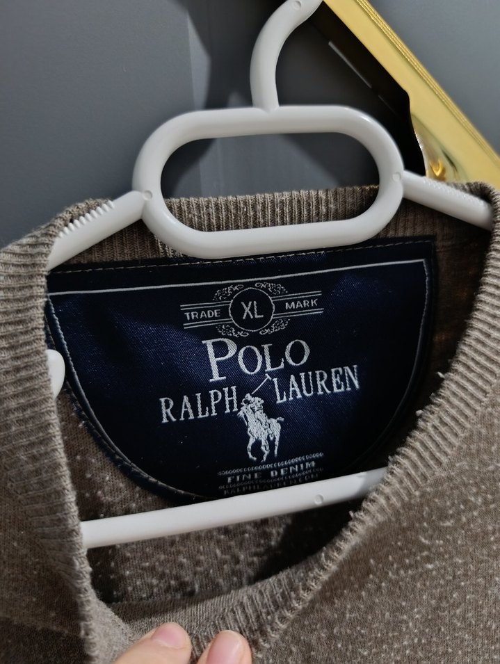 Gri Polo Erkek Triko Sweatshirt - Görsel 4