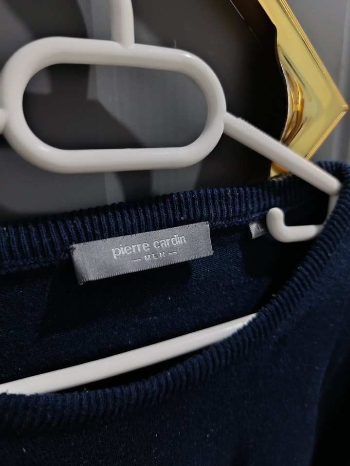 Mavi Triko Erkek Kazak, Uzun Kollu, Salaş Kesim - Görsel 4