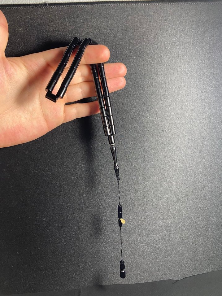 Siyah Gotik Erkek Tesbih - Görsel 3