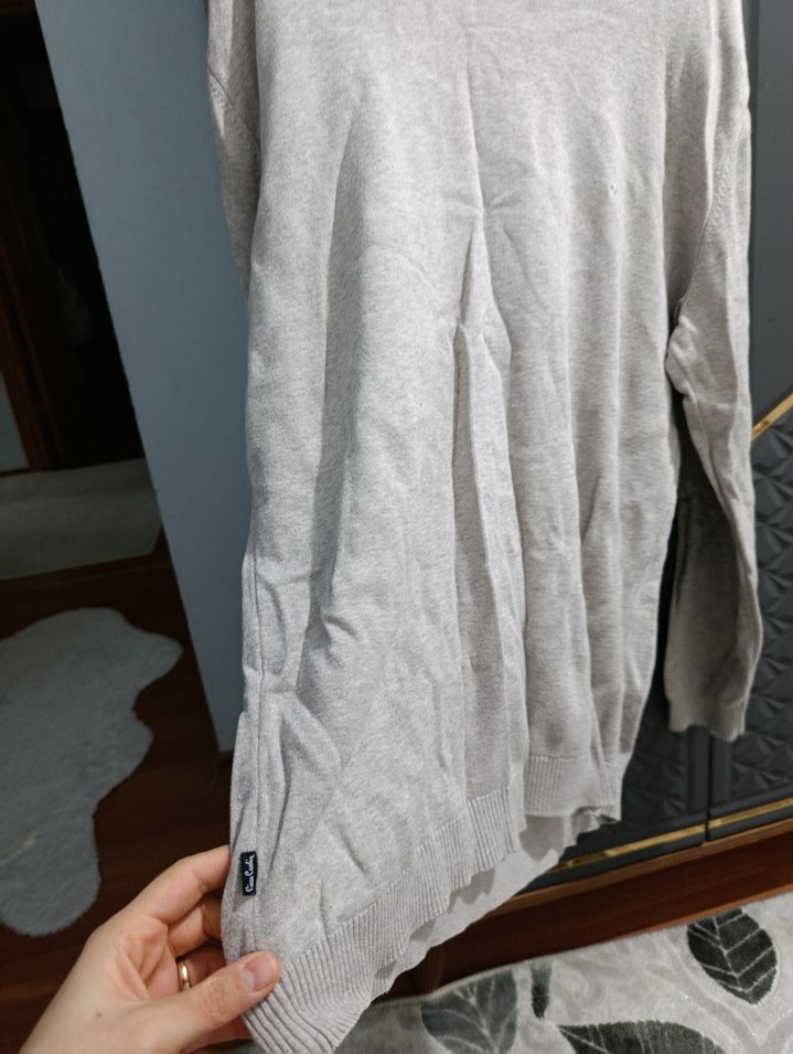 Gri Boğazlı Örgü Triko - Görsel 2