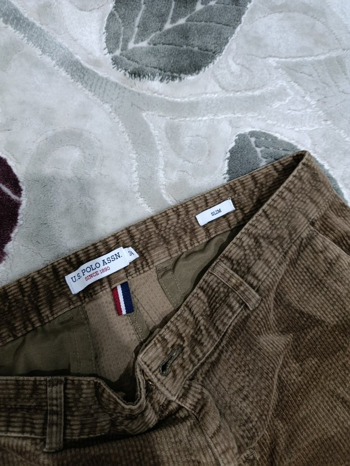 Erkek Kahverengi Bol Kesim Midi Pantolon - Görsel 3