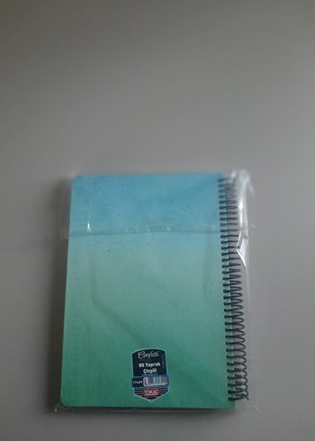  Turkuaz Pastel Renkli Spiralli Defter ajanda