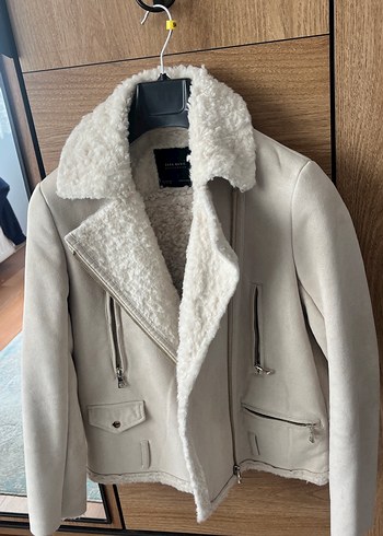 Suni Kürklü Kadın Süet Kışlık Ceket - Görsel 5