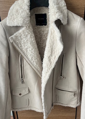 Suni Kürklü Kadın Süet Kışlık Ceket - Görsel 4